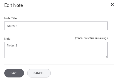 Screen capture showing the editable fields in notes.